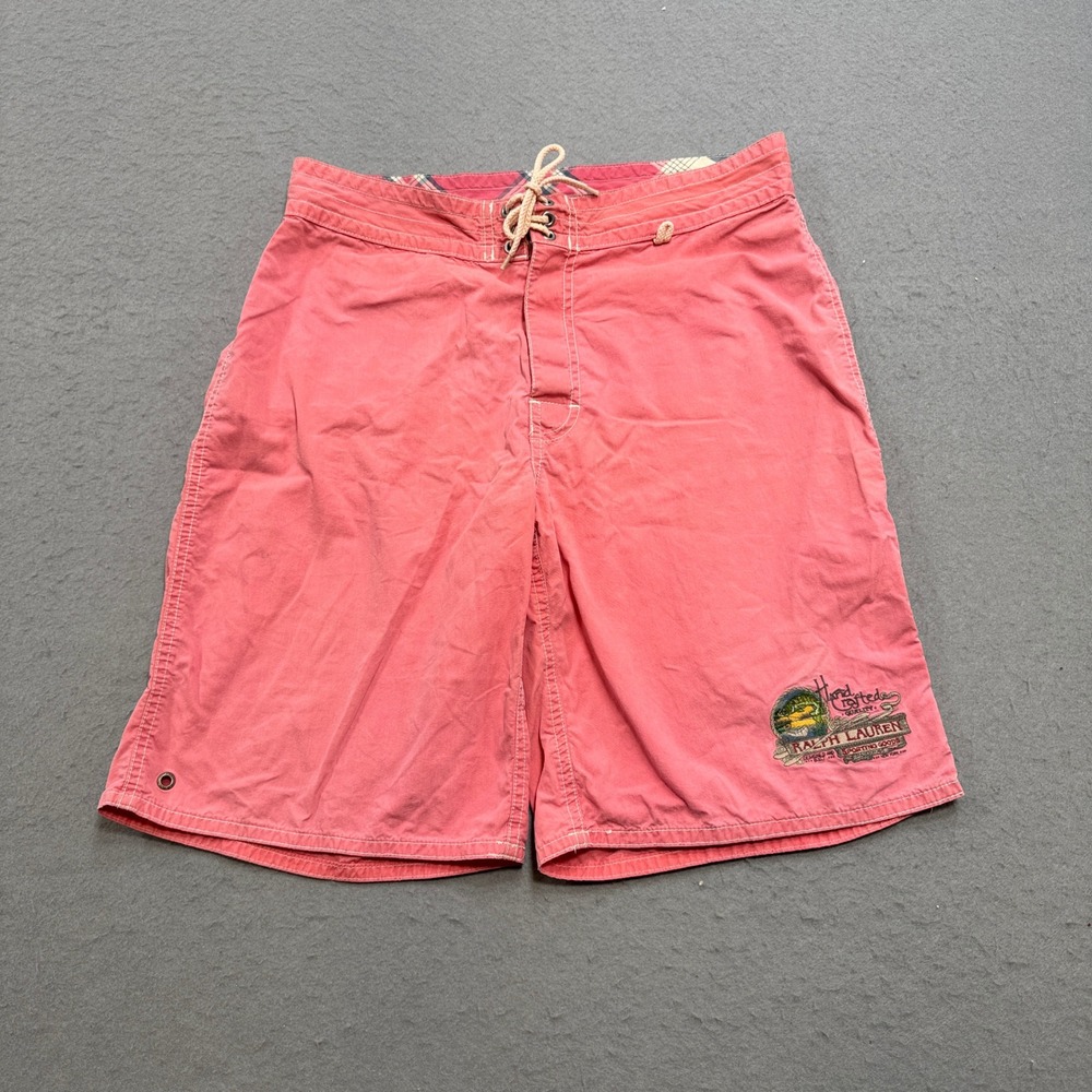 Polo Ralph Lauren Board Shorts Men's 32 Pink Hand Crafted Outdoor Fishing Surfer